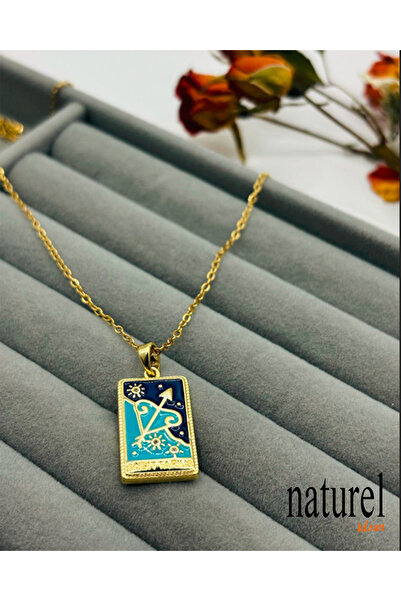 Naturel Tılsım Yay Burcu Paslanmaz Çelik Kolye