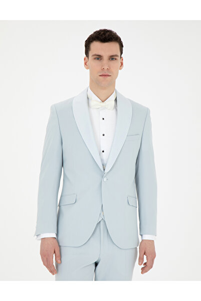 Pierre Cardin Açık Mavi Ex. Slim Fit Yelekli Smokin 50288078-VR003