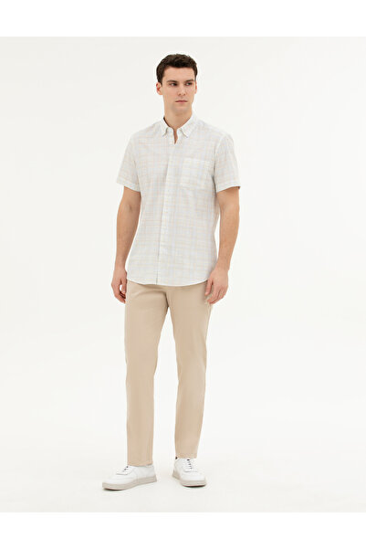 Pierre Cardin Bej Regular Fit Kanvas Pantolon 50288510-VR011