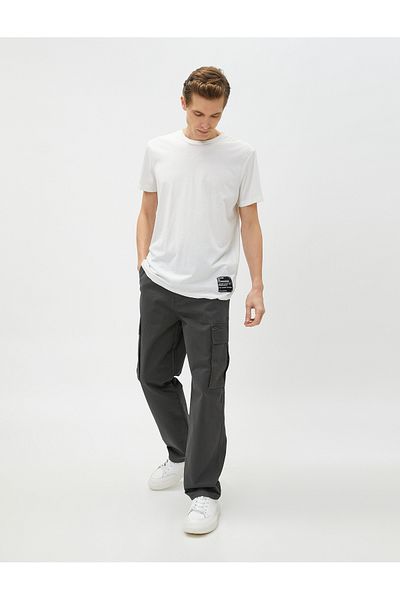 Koton Cargohose aus Baumwolle mit geknöpften Taschen und detaillierten Details