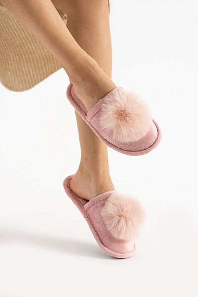 İlkem Pompom Stylish Home Slippers Gift Dowry Set Bundle Set Guest Slippers