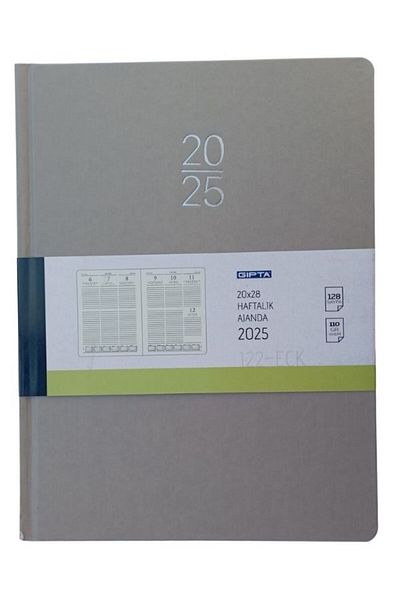 Gıpta 2025 Model Weekly Agenda - 20X28 Cm, 122-Eck