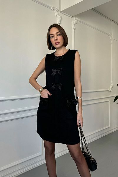 MAGARDE Φόρεμα σχεδιαστή μαύρη κορδέλα
