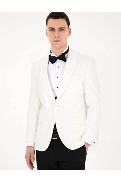 Pierre Cardin Beyaz Ex. Slim Fit Yelekli Smokin 50288078-VR013