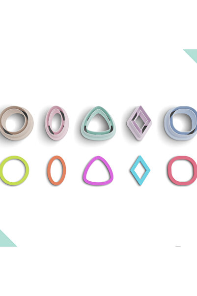 brocutters حزمة قطع بوليمر كلاي - 5 نماذج رفيعة وبسيطة، رقم: 962