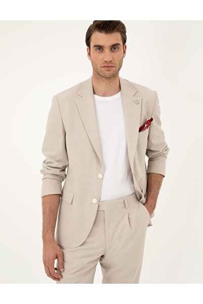 Pierre Cardin Bej Slim Fit Takım Elbise 50288787-VR011