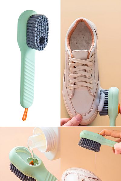 Vekorr Multi-Purpose Detergent with Chamber Practical Cleaning Brush Shoes Boots Cleaner Harmless Brush