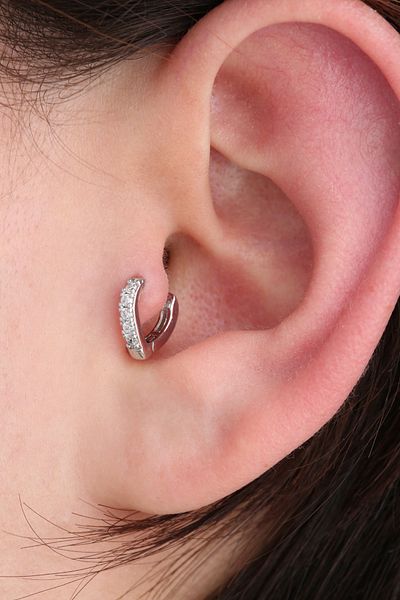 VLM AKSESUAR 6mm Surgical Heart Ring Tragus Helix Steel Piercing