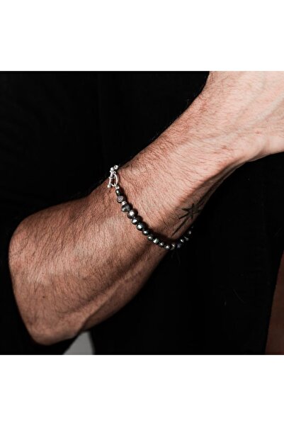 babel Gerçek Siyah İnci Erkek Bileklik