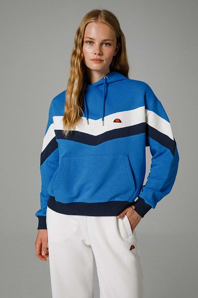Ellesse Sweat cu glugă supradimensionat din bumbac colorblock SWEAT EF178