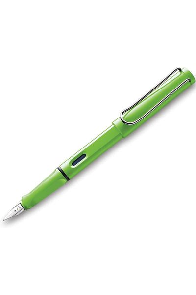 Lamy Safari Fountain Pen Metal Clip m Nib Green