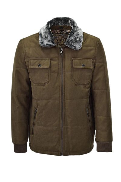 DYNAMO Men's Sports Plush Lapel Suede Coat 3126 Bgl-St03996