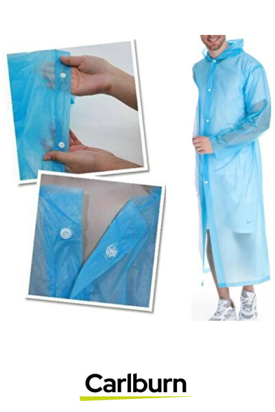 Carlburn Özel Üretim Kullan At Su Geçirmez Sızdırmaz 0,2mm Kalınlık Tek Kullanımlık 10 Adet Yağmurluk