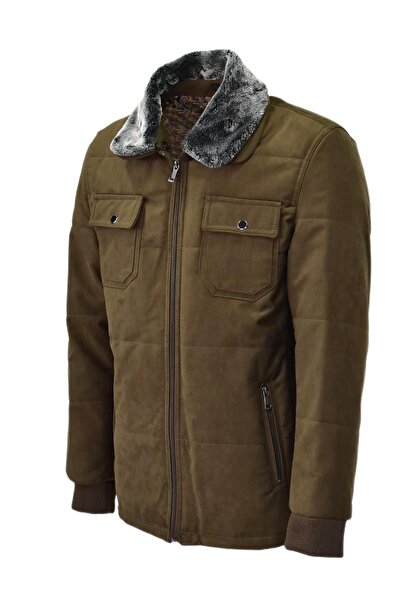 DYNAMO Чоловічий спортивний плюшевий комір замшевий пальто 3126 BGL-ST03996