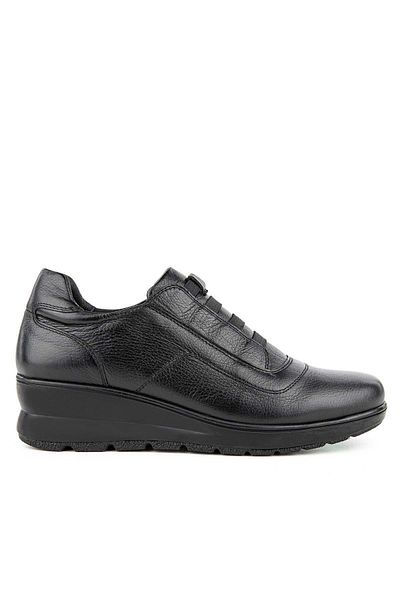 Muya Asine 6 Point Anatomic Sole Heel Spur Genuine Leather Women's Shoes Black
