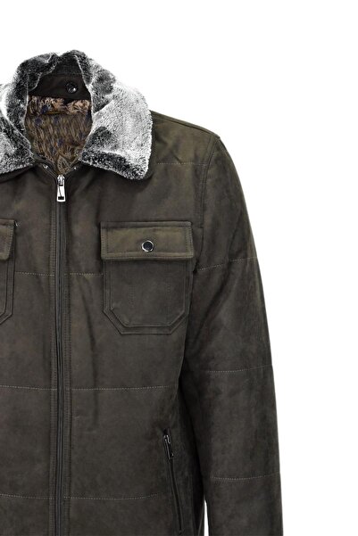 DYNAMO Чоловічий спортивний плюшевий комір замшевий пальто 3126 BGL-ST03996