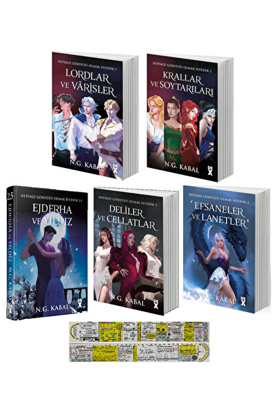 Dex Hepimiz Gökyüzü Olmak İstedik 1-2-2.5-3-4. Kitaplar 5'li Set N. G. Kabal ...