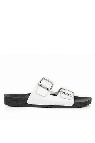 Muya Παντόφλες NOVA Unisex Λευκή Ανατομική Σόλα