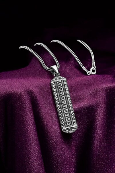 Moda Gümüş 925 Ayar Gümüş Silindir Tasarımlı Cevşen Muska Kabı Kolye Orta Boy...