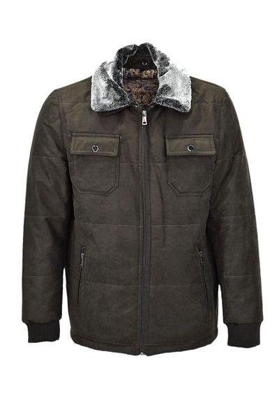 DYNAMO Men's Sports Plush Lapel Suede Coat 3126 Bgl-St03996