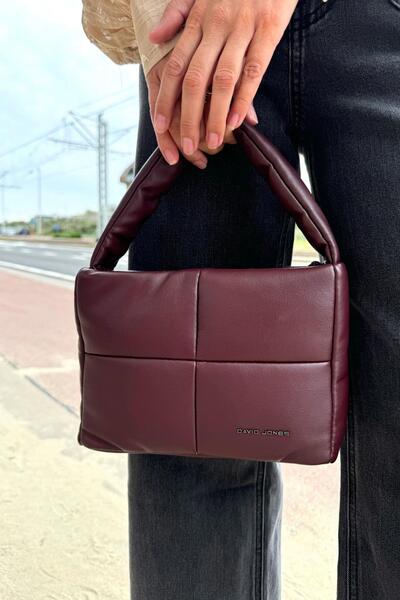 David Jones Γυναικεία τσάντα χειρός με λουράκι, μπορντό