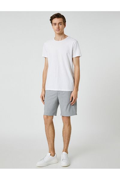 Koton Basic-Webshorts mit Spitzenbund und Taschendetail