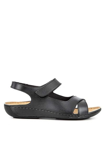 Muya Black Flores Anatomical Sole Women's Sandals