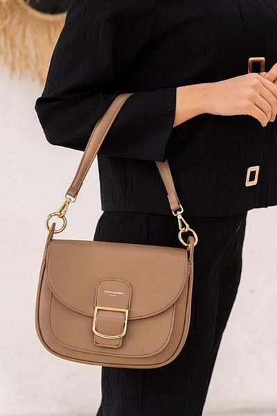 David Jones Stone Colored Women's Shoulder Bag