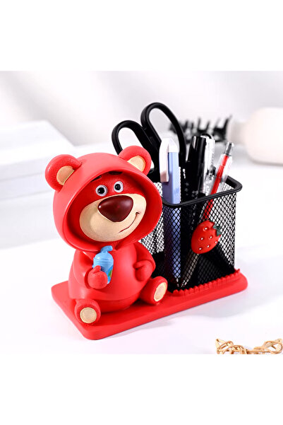 hediyesahibi Suport pentru stilouri de birou cu o drăguță figurină de urs