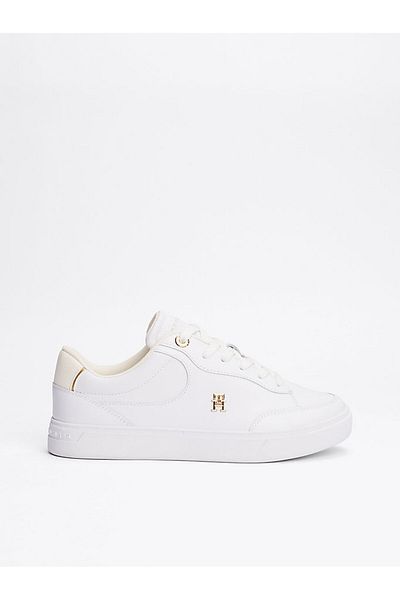 Tommy Hilfiger Women's Th Monogram Leather Court Sneakers - White
