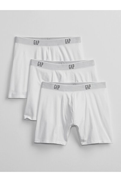 GAP Erkek Beyaz Logo 3'lü Boxer Seti