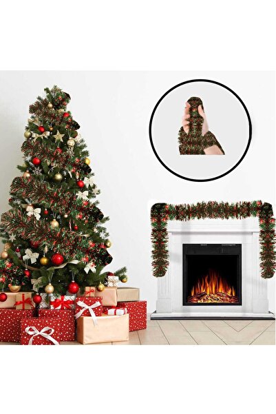 CANSIN بريق عيد الميلاد جارلاند أحمر أخضر ذهبي