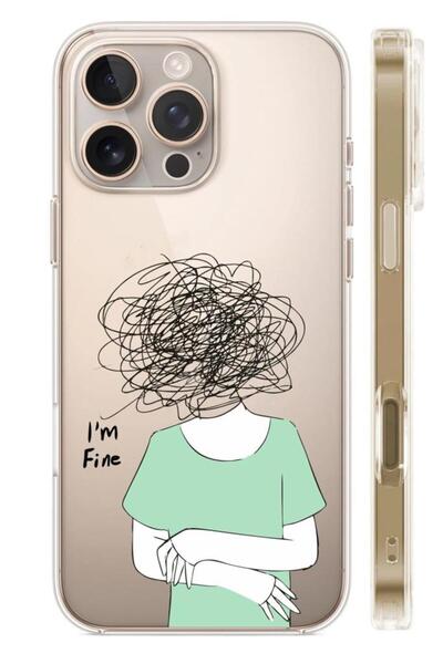 3GEN CASE غطاء سيليكون شفاف بنمط متوافق مع آيفون 16 برو ماكس