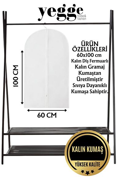YEGGE Suit Cover, Clothes, Clothes Protection Carry Cover, White Camber, Clothes Cover