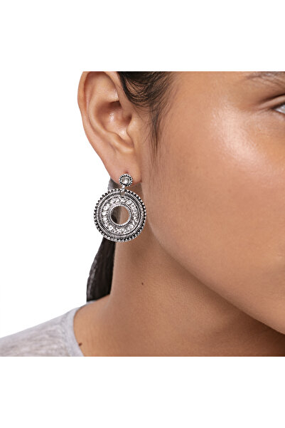 PARFOİS Suni Elmas Detaylı Orta Boy Küpe