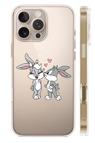 3GEN CASE غطاء سيليكون شفاف بنمط متوافق مع آيفون 16 برو ماكس