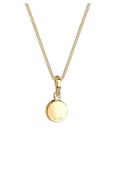 ELLI Dámský kulatý náhrdelník s přívěskem a měsíčním kamenem ze sterlingového stříbra 925