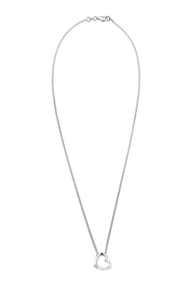 ELLI Halskette Damen Herz Anhänger mit Kristall in 925 Sterling Silber