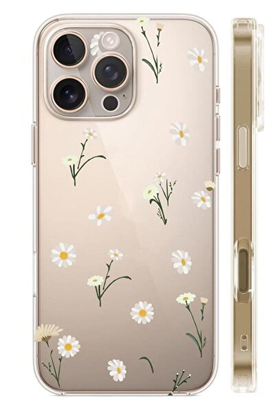 3GEN CASE İphone 16 Pro Uyumlu Desenli Şeffaf Silikon Kılıf