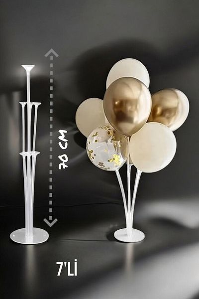 VibeHome Balloon Stand 7 Pcs 70 cm - for Birthday Party and Fun Events