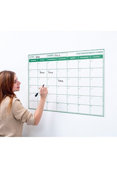 Farklı Bi Kağıt Aylık Takvim Planlayıcı Mini 85x56 cm