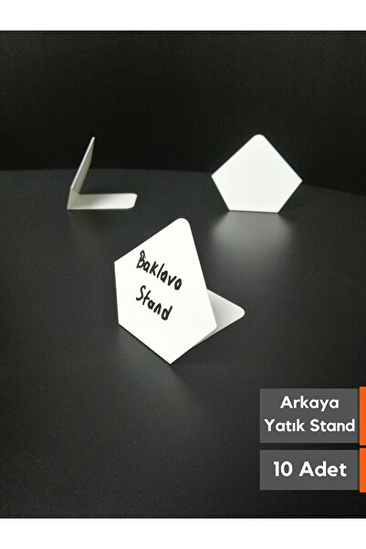 Şeffaf Etiket 10 bucăți PVC alb autocolant tablă șters cu picioare etichetă produs cafenea patiserie cafea ciocolată etichetă