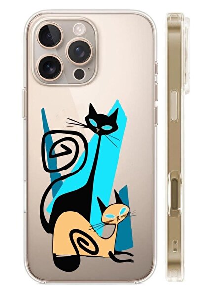 3GEN CASE İphone 16 Pro Uyumlu Desenli Şeffaf Silikon Kılıf