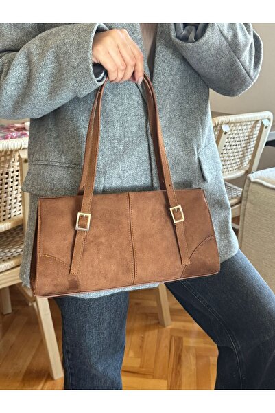 fao polo Kadın Vintage Model Süet Omuz Çanta