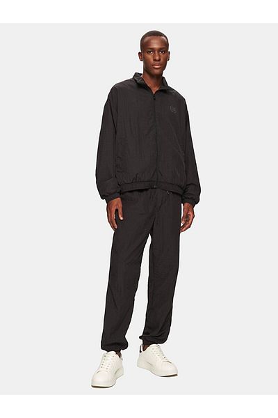 Ltb Basic Woven Black Jacket with Text Detail