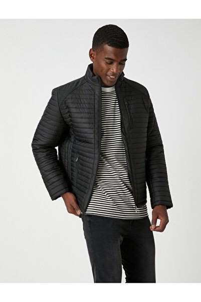 Koton Капитониран джоб на яката със стойка за палто Детайли