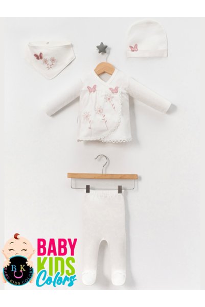 baby kids colors Luxury Butterfly Newborn Hospital Discharge 5-Piece Bodysuit Set (Boxed)
