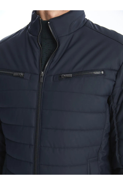 LC Waikiki LCW Vision Lacivert Slim Fit Dik Yaka Erkek Deri Görünümlü Mont İMREX GLOBAL