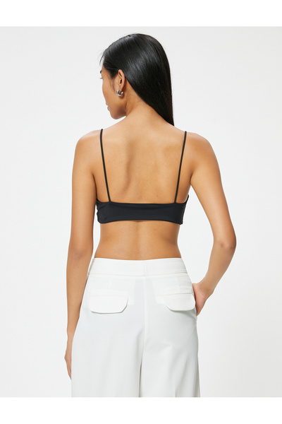 Koton Βασικό εσώρουχο με λεπτό λουράκι, κομμένο στο κάτω μέρος, λεπτή εφαρμογή