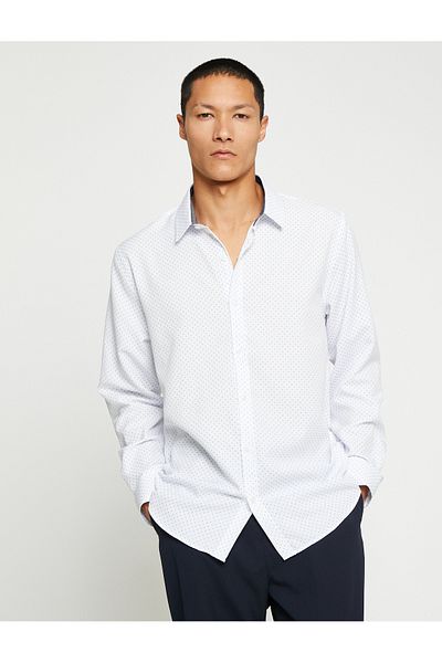 Koton Základní košile Klasický límec Slim Fit Non Iron s dlouhým rukávem